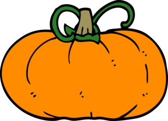 cartoon doodle winter squash