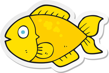 sticker of a cartoon fish