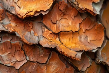 Detailed close up view of a tree trunk, ideal for nature backgrounds