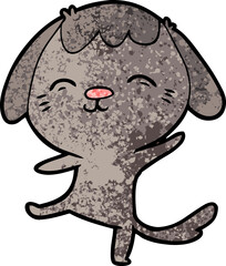 happy cartoon dancing dog