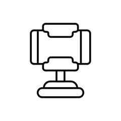 Phone holder outline icons, minimalist vector illustration ,simple transparent graphic element .Isolated on white background