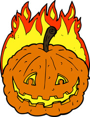 cartoon grinning pumpkin