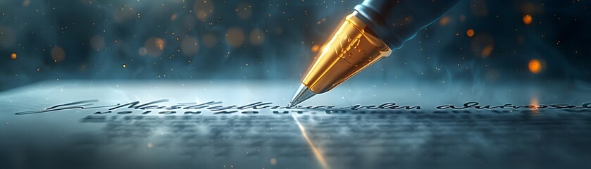 Executive Crafting a Compelling Vision Statement with and Conviction in a Rendered Scene