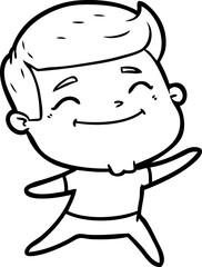happy cartoon man
