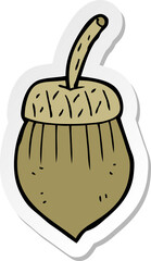 sticker of a cartoon acorn