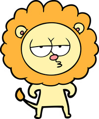 cartoon bored lion