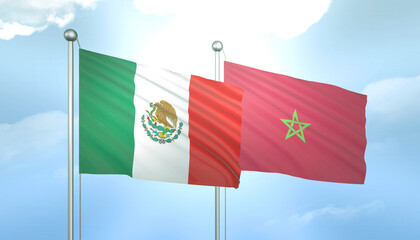 Mexico and Morocco Flag Together A Concept of Relations