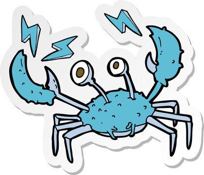 recommend clip art: sticker of a cartoon crab