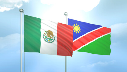 Mexico and Namibia Flag Together A Concept of Relations