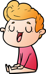 Obraz premium happy cartoon man