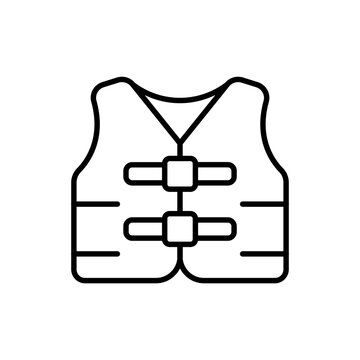 recommend clip art: Life jacket outline icons, minimalist vector illustration ,simple transparent graphic element .Isolated on white background