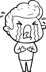 cartoon crying man