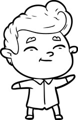 Obraz premium happy cartoon man