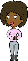 cartoon surprised woman