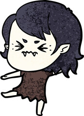 annoyed cartoon vampire girl