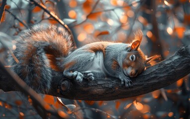 Autumn Squirrel in Repose