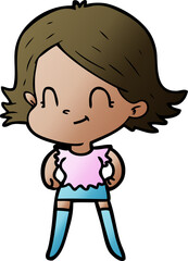 cartoon friendly girl