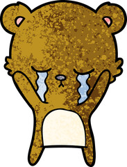 crying bear cartoon chraracter