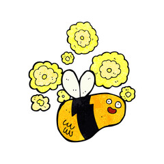 cartoon flying bee