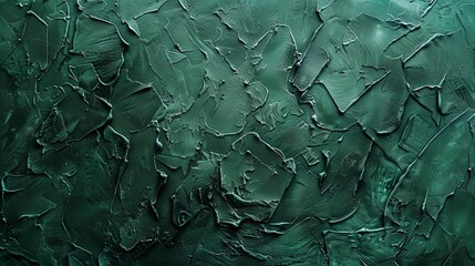 Dark green decorative plaster wall texture.