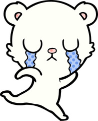 sad little polar bear cartoon