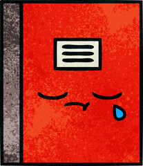 retro grunge texture cartoon of a notebook