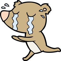 crying bear cartoon chraracter