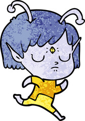 cartoon alien girl