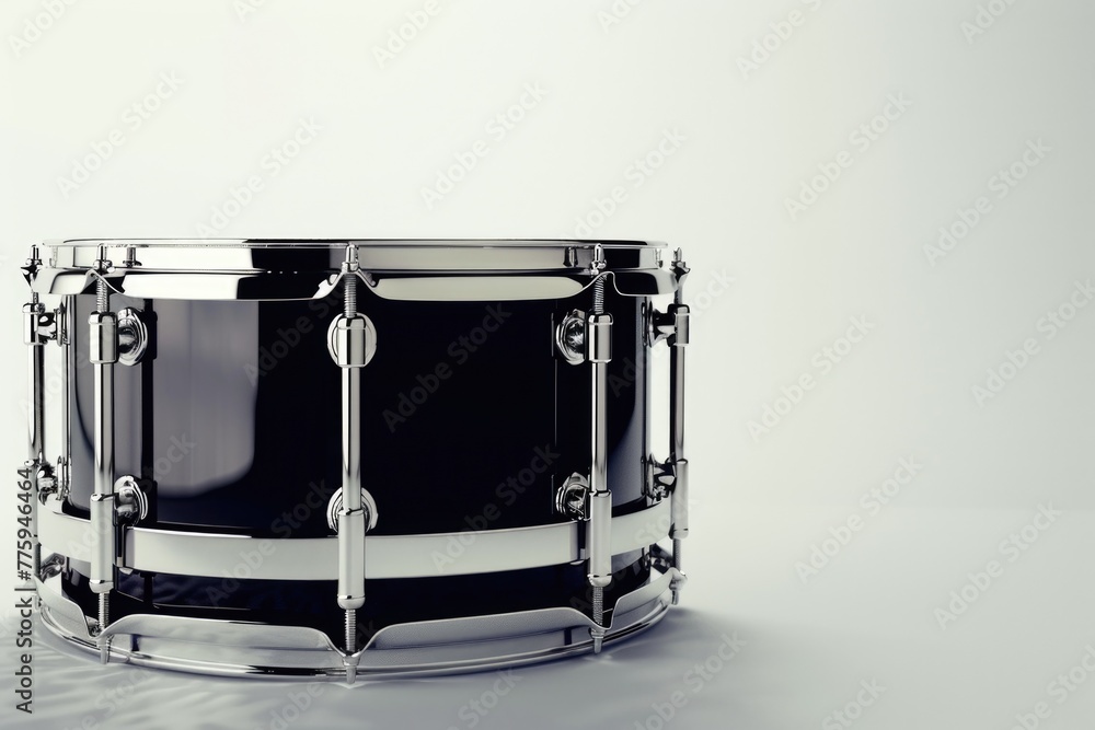 Poster detailed image of a drum on a clean white background, ideal for music-related projects