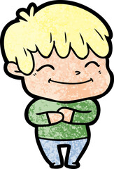 Obraz premium happy cartoon boy