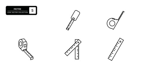 Fototapeta premium Metre icon collection, vector icon templates editable and resizable