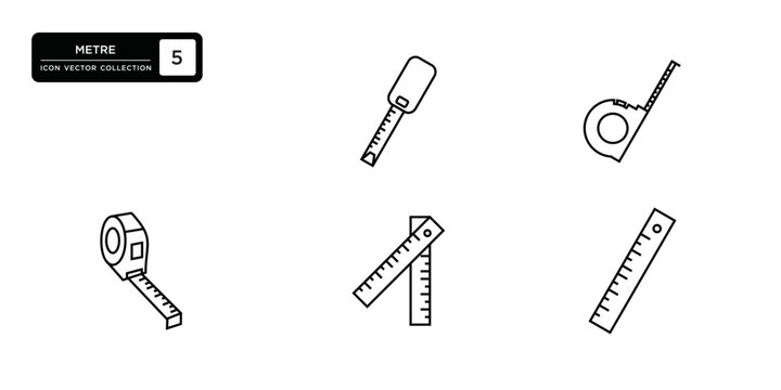 Metre icon collection, vector icon templates editable and resizable