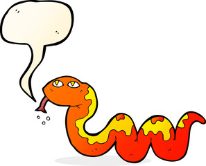 cartoon snake with speech bubble