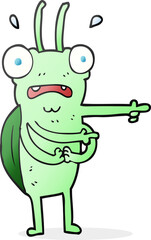 freehand drawn cartoon bug