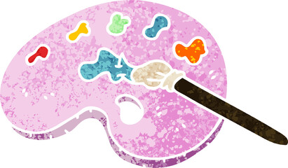 retro illustration style quirky cartoon art pallette