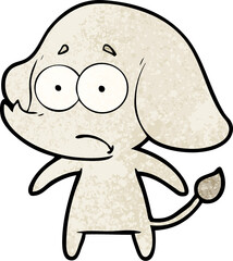 cartoon unsure elephant