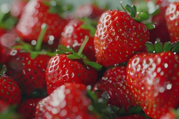 The aroma of ripe strawberries filled the air as I approached the close-up shot
