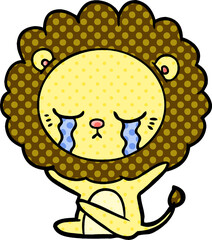 crying cartoon lion