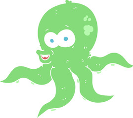 flat color illustration of octopus