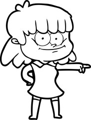 cartoon girl smiling