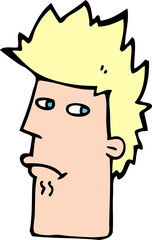 cartoon nervous expression