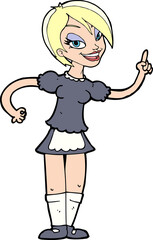 cartoon waitress taking order