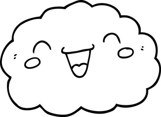 happy cartoon cloud