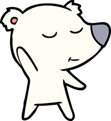 happy cartoon polar bear
