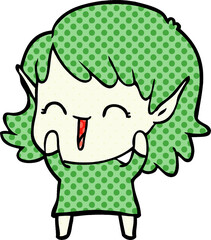 cartoon elf girl