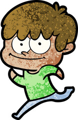 happy cartoon man