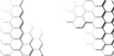 Abstract white background with hexagons . white Hexagonal Background Luxury White Pattern  seamless bright white abstract honeycomb background 3D Futuristic abstract geometric  mesh cell texture.