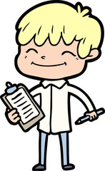 cartoon happy boy