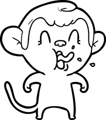 crazy cartoon monkey