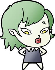 cute cartoon vampire girl